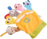 Animal Finger Puppets Pp Cotton Hand Puppets Interactive Educational Toy Portable Set of 6 Bright Colors