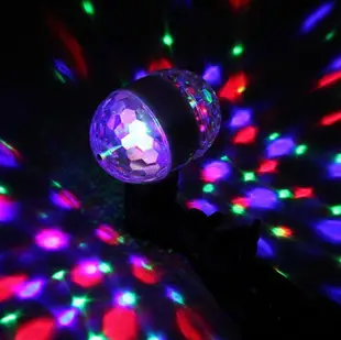 雙頭旋轉LED迷你激光雷射舞台燈 RGB七彩水晶魔球雙頭小魔球