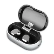 X26 Wireless Binaural 5.0 Bluetooth Headset In-Ear Noise Reduction Touch Control Earbuds Smart Waterproof Hifi Earphone Silver