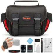 New Focus Deluxe SLR Accessory Kit Black Soft Shell Camera Bag Cleaning Kits ++