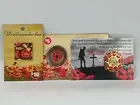 RED POPPY REMBERANCE COLLECTORS PINS BADGES X 2 & POPPY COIN
