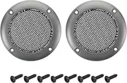 uxcell 2 Pcs 2inch Black Speaker Grill Mesh Metal Woofer Guard Protector Dust Cover Iron Gray Decorative Circle ABS Frame with Screws for Home Audio Car Speaker Replacement