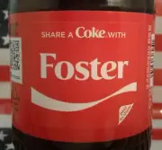 Share A Coke With Foster 2018 Limited Edition Personalized Coca Cola Bottle