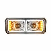 Universal Fender Mount LED Projection Headlamp With LED Turn & 100% LED