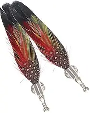 [ANDRESLAD] Corsage Black Corsage Feathered Brooches Mens Brooch Lapel Stick Corsage Wedding Pin Buckle Plume Brooch Pin Men Brooch Pin Wedding Boutonniere for Men Hat Pin Alloy