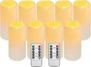 Flickering Flameless LED Candles with 10-Key Remote & Timer, Waterproof Outdoor
