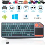 2.4G Wireless TV Backlit Touchpad Keyboard for Ipad, Android Tablets, Windows