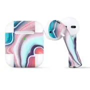 Skins Wraps compatible for Apple Airpods Geode Stone Rock Swirl Mix