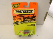 1995 MATCHBOX SUPERFAST #1 LIME/YELLOW DODGE CHALLENGER NEW ON CARD