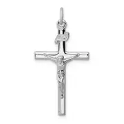 Sterling Silver Rhodium-Plated Inri Crucifix Pendant