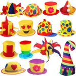 爆款 萬聖節 演出 道具 幼稚園表演 小丑扮裝 小丑頭飾 小丑領帶 小丑帽子 高帽 帽子 卡通帽