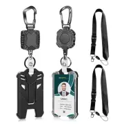 Badge Holder Retractable Clip Heavy Duty Badge Reel Retractable Keychain ID B...