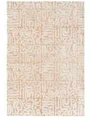 [Miss Amara] Miranda Transitional Tribal Rug in Peach/Cream