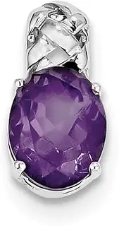 [Diamond2Deal] Women's 925 Sterling Silver Amethyst Pendant for Necklace