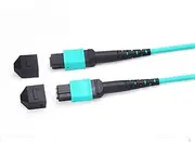 VJSUWI High Speed Fibre Optic Patch Cable, 12 Cores, MPO-MPO OM3, Length 3m/15m, Type A/B, Round Female/Male Connector (40M, 8C Female-Male B)