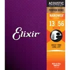 Elixir 16102 Nanoweb Acoustic Guitar Strings Medium 13-56 Phosphor Bronze