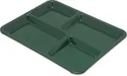 12x Carlisle Melamine 4-Compartment Divided Tray 11" x 9"; Lunch Cafateria Plate