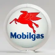 Mobilgas 13.5" Gas Pump Globe (G148) with BOGO Free Vinyl Decals (DC125)