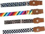 [COSMEVIVI] Pcs Boys and Girls Elastic Waist Belt Multi-functional Imitation Leather Fashion Belt for Boys Girls