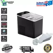 New Kogan 12kg Ice Cube Maker Black Self-Cleaning Portable Ice Machine Home Bar