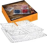 Nachtmann Bossa Nova Plate & Bowl Set - 5-Piece Serving Set with Square Dipping Bowls for Sauces, Chips, Desserts - Durable Serving Bowl & Tray, Elegant Dishwasher-Safe Crystal Glass Serveware