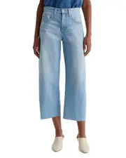 Ag Hattie Crop High Rise Barrel Leg Jeans in Sunrise