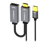 mbeat Tough Link HDMI To Displayport Adapter With USB Power - Grey/Black