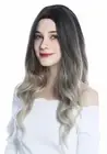 Wig Women's Wig Long Wavy Ombre Braun Blonde Balayage Highlights Wig
