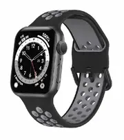 For Apple Watch iWatch Series 4 40mm Silicone Wristband Loop Strap Wrist Band (Style 3 - Large Size)