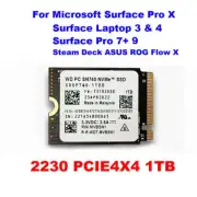 NEW WD 1TB M.2 2230 SSD NVMe PCIe4x4 SN740 For Steam Deck ASUS ROG Flow X Laptop