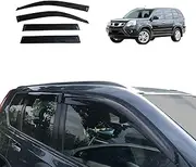 OAD4X4 Weathershields Compatible with Nissan X-Trail T31 Series 2007-2013, Weather Shields Window Visors Wind Deflectors Sun Rain Guard 4PCS Set