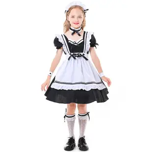 暖暖 環遊世界 黑白女僕套裝 親子游戲活動裝 遊戲角色女僕扮演 cosplay 兒童造型服飾