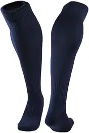[uxcell] Men Compression Cushion Knee High Socks Letters Prints Cotton 1 Pair