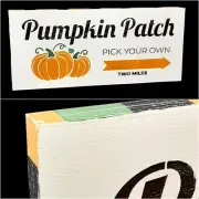 Pumpkin Patch Painted Wood Sign Fall Decor 16" Crafted Autumn Shelf Leaner