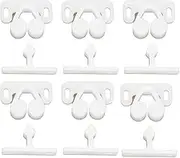 Jinshining 6Pcs White Marine Boat Ball Catch Door Cupboard Spring Cabinet Catch Boat Door Latch Back Plates Roller Latch Plastic Catches Cabinet Hardware Catches
