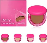 Peptide Bounce Foundation, Peptide Bounce Balm Foundation, Hydrating, Age-Defying Makeup for Mature Skin, Natural, Medium Buildable Coverage, All Skin Types(Dark skin tone)