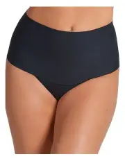 [Leonisa] High-Tech Seamless Tummy Control Thong in Black