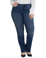 NYDJ Plus Marilyn Moonlight Straight Leg Jean