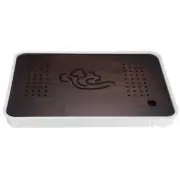 Bamboo Chinese Gong Fu Tea Tray 14.4" Lucky Cloud with Water Storage Box White