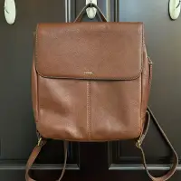 在飛比找蝦皮購物優惠-近全新 Fossil Claire backpack 真皮方