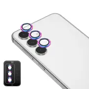 ZUSLAB Galaxy S24 FE Camera Lens Screen Protector Tempered Glass Individual Metal Ring Lens for Samsung S24FE (2024) - Iridecent