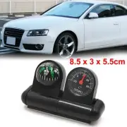 Black Plastic Compass Thermometer Ball Dashboard Navigation for Car Vehicle