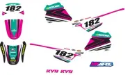 Custom graphics kit for PW 50 STRIKE PINK style stickers Pee Wee decals