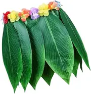 Green Leaves Decor Hawaii Outfits Hawaiian Decor Hawaiian Hula Costume Tropical Party Costume Hawaii Hula Skirt Tropical Skirt Hawaii Cloth Grass Skirt Halloween Leaf Banquet