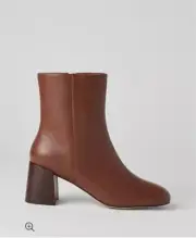 Ann Taylor Flare Heel Leather Bootie (Brand new, Never Worn)