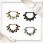 16G Septum Clicker Ring Surgical Steel with skull design Cartilage Nose Piercing