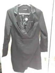 Boo Hoo Dress size 12. New. Wrap Over Tuxedo Dress. Black. Boo Hoo Night