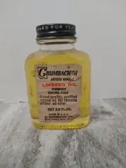 Vintage Grumbacher Artists’ Quality Linseed Oil 2.5oz glass bottle
