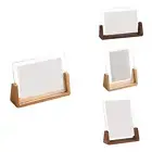 U Shape Photo Frame Acrylic Photo Holder Office Decor Wood Pictures Frame