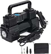 CAR TIRE INFLATOR PORTABLE AIR COMPRESSOR WITH DIGITAL PRESSURE GAUGE AND LED LIGHT FOR EMERGENCY USE